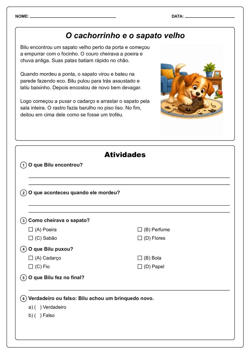 Pequenos textos ilustrados com interpretação pdf página 43